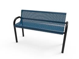 Modern steel bench - Installed