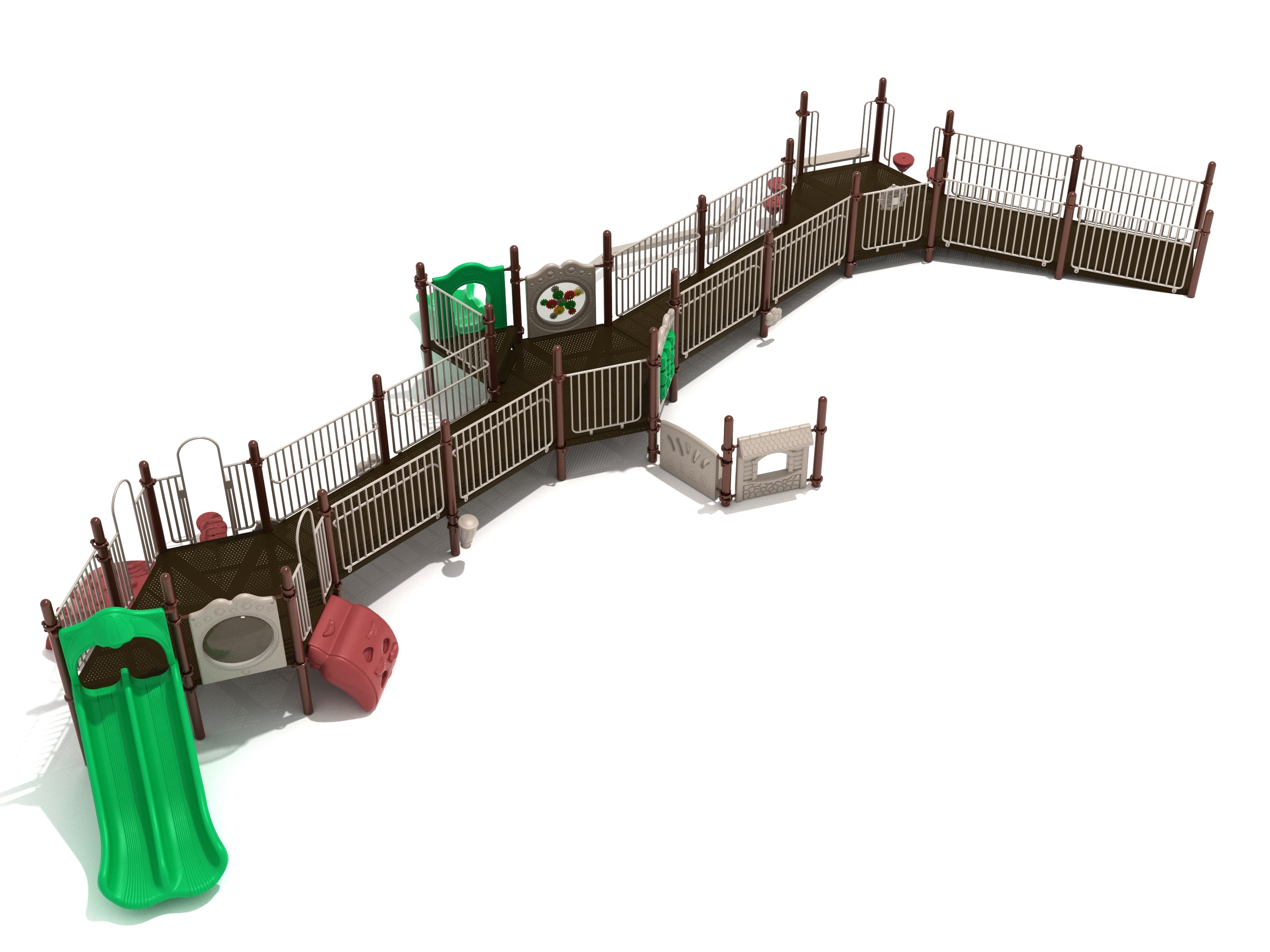 Long Trek  FULLY ACCESSIBLE Commercial Steel Play System - INSTALLED