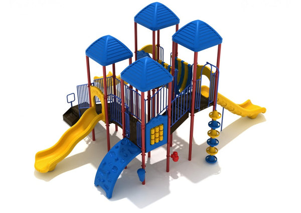 Quad Towers Commercial Steel Play System - INSTALLED