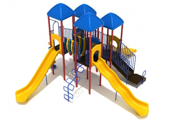 Quad Towers Commercial Steel Play System - INSTALLED