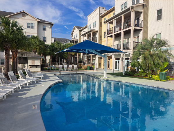 14' x 14' Square  Cantilever Umbrella Shade structure- Installed