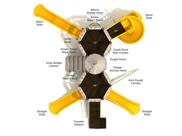 Conway Castle Commercial Steel Play System - INSTALLED