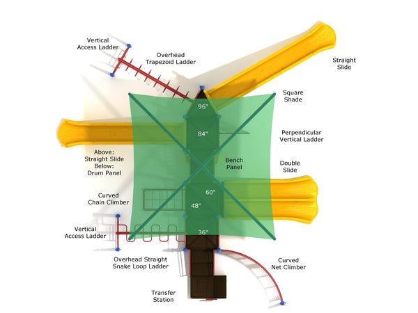 South Split Commercial Steel Play System - INSTALLED