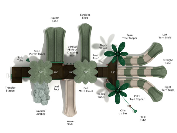Coral Beach Commercial Steel Play System - INSTALLED
