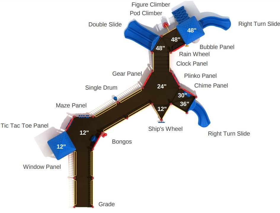 Shenandoah FULLY ACCESSIBLE Commercial Steel Play System - INSTALLED