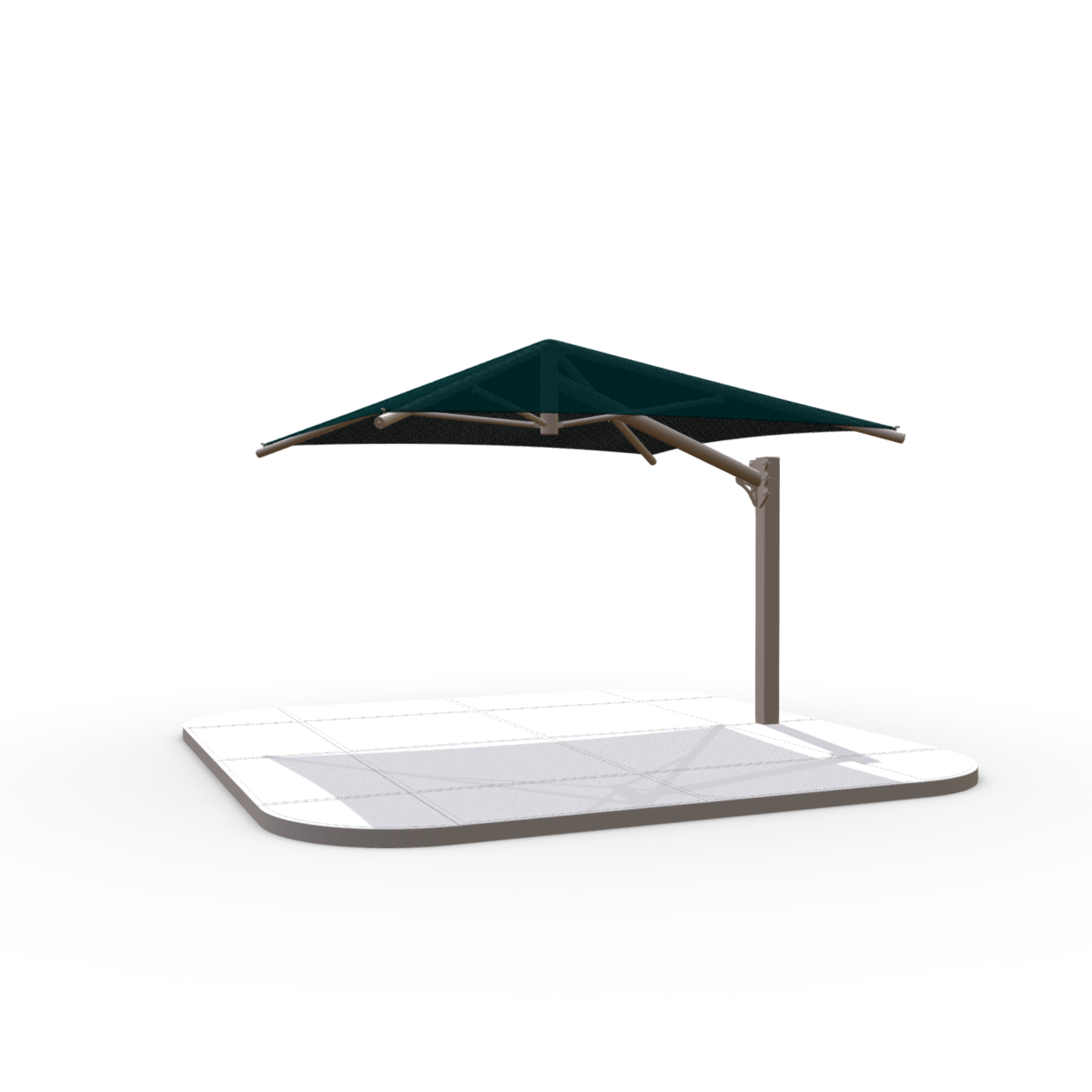 14' x 14' Square  Cantilever Umbrella Shade structure- Installed