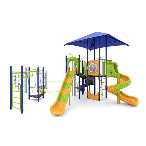 Rainforest Canopy Commercial Steel Play System (WP) - INSTALLED