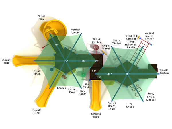 Hidden Beach Commercial Steel Play System - INSTALLED
