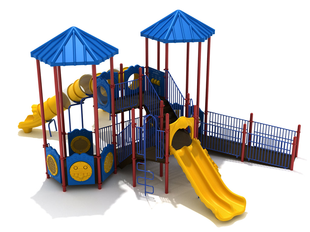 Lookout Mount FULLY ACCESSIBLE Commercial Steel Play System - INSTALLED