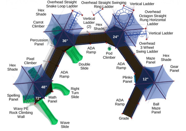 Lagoon FULLY ACCESSIBLE Commercial Steel Play System - INSTALLED