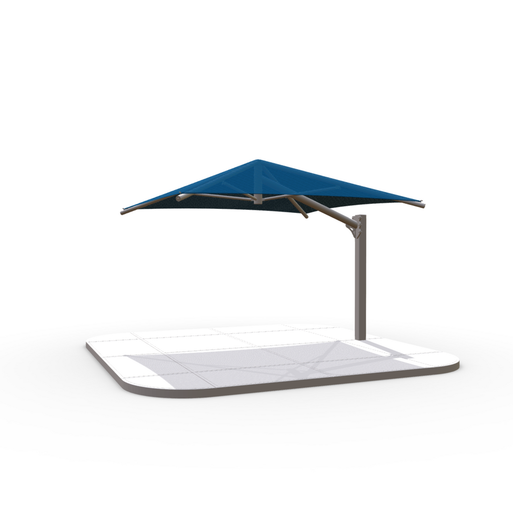 14' x 14' Square  Cantilever Umbrella Shade structure- Installed