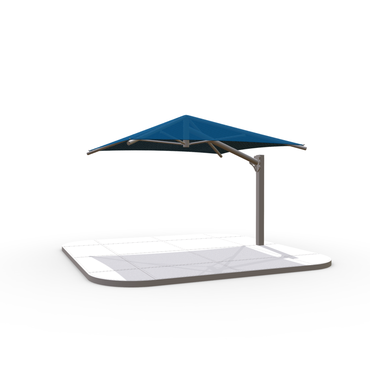 14' x 14' Square  Cantilever Umbrella Shade structure- Installed