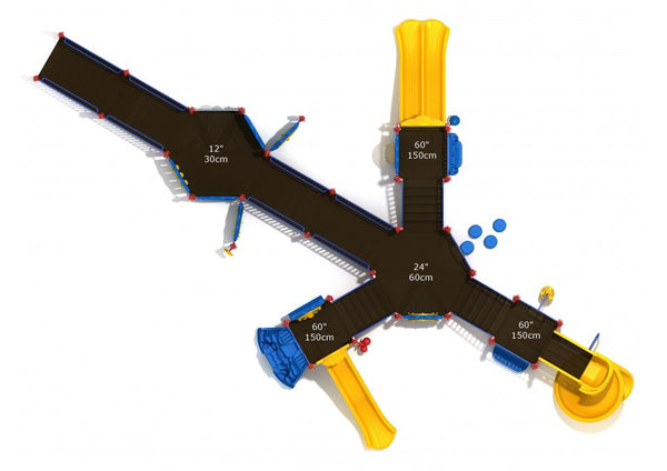 Pamirs FULLY ACCESSIBLE Commercial Steel Play System - INSTALLED