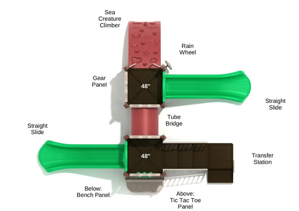 Buckley Commercial Steel Play System - INSTALLED