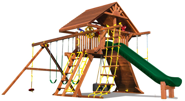 Rainbow Castle Pkg II Loaded with Wood Roof (17C)