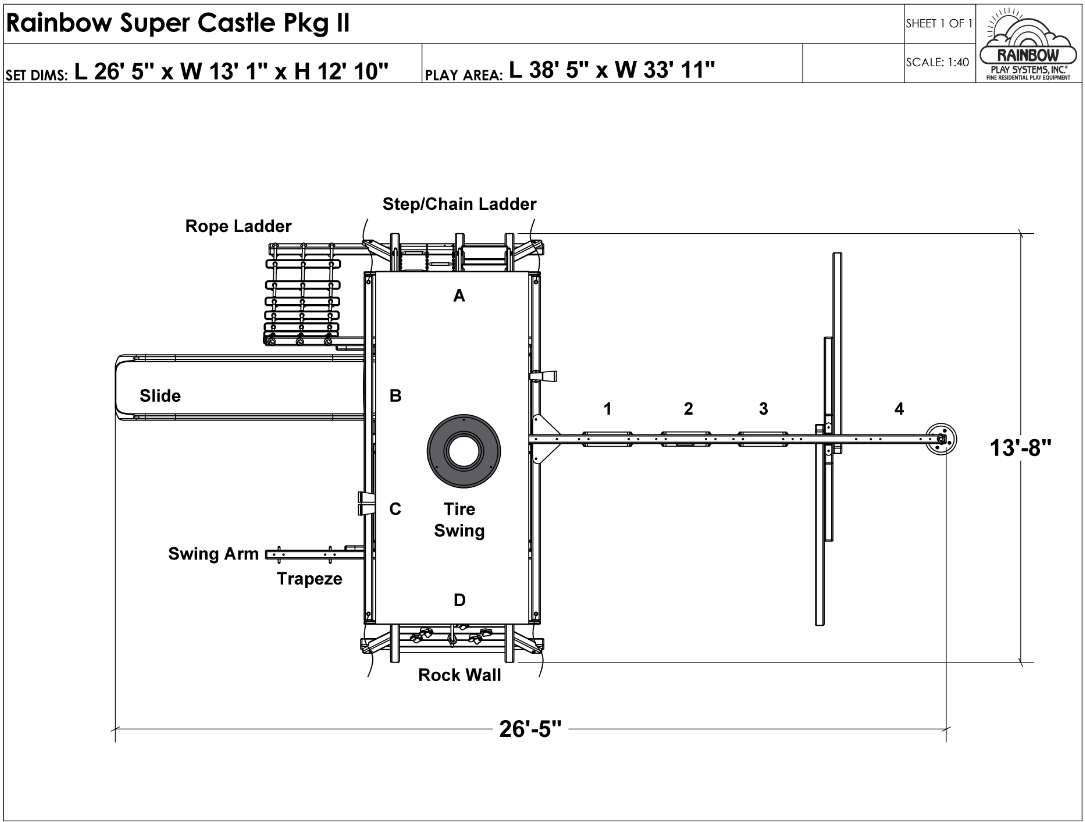 Rainbow Super Castle Pkg II Loaded (17D)