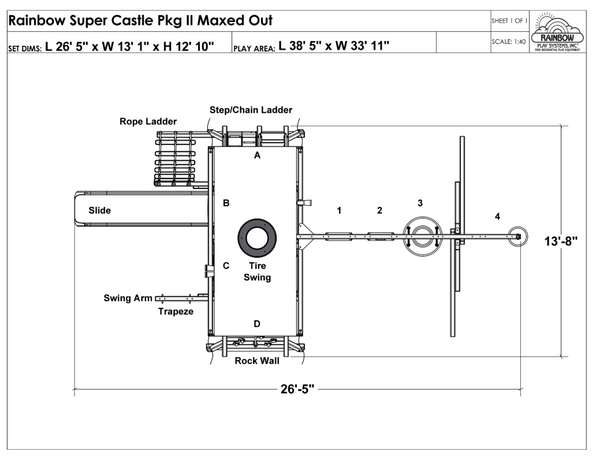 Rainbow Super Castle Pkg II Maxed Out (17E)