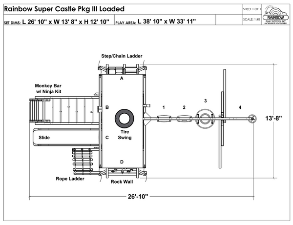 Rainbow Super Castle Pkg III Customized (19H)