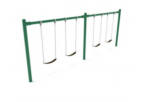 4 Position Single Post Commercial Steel Swing Beam- Installed