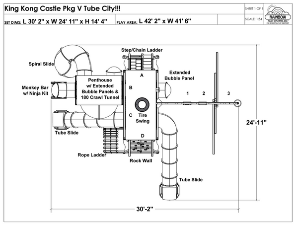 King Kong SUPER Castle Pkg V TUBE CITY (27J)