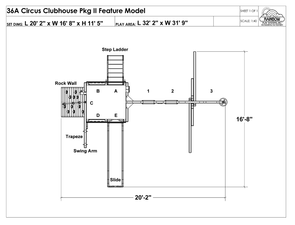 Circus Clubhouse Pkg II Feature Model (28A)