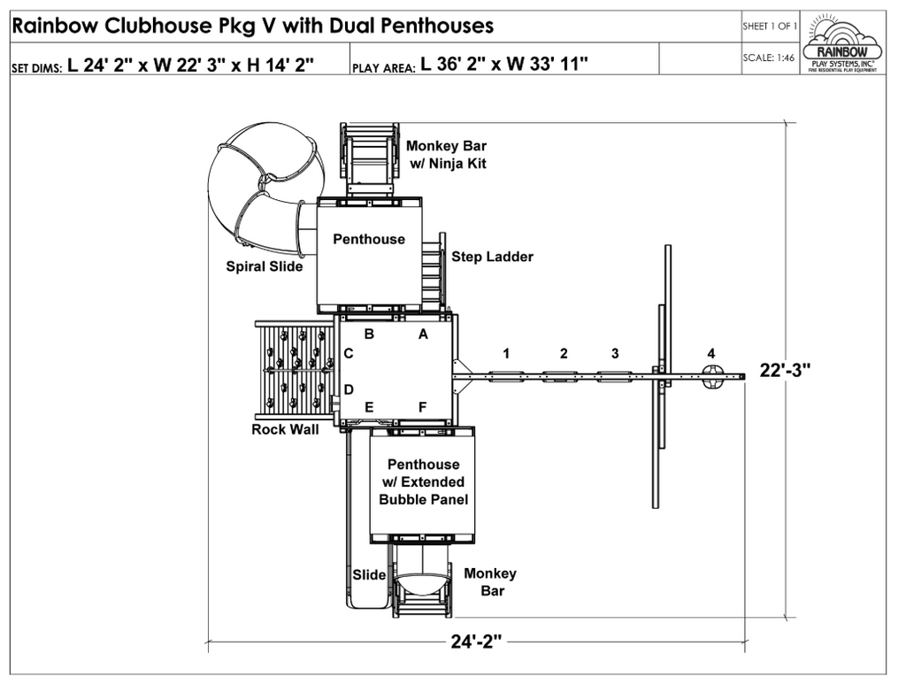 Rainbow Clubhouse Pkg V with Dual Penthouses (39H)
