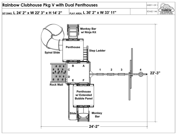 Rainbow Clubhouse Pkg V with Dual Penthouses (39H)