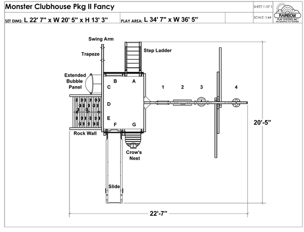 Monster Clubhouse Pkg II Fancy (41C)