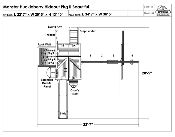 Monster Huckleberry Hideout Pkg II Beautiful (43G)