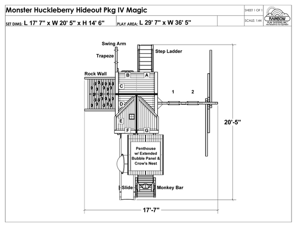 Monster Huckleberry Hideout Pkg IV Magic (43I)