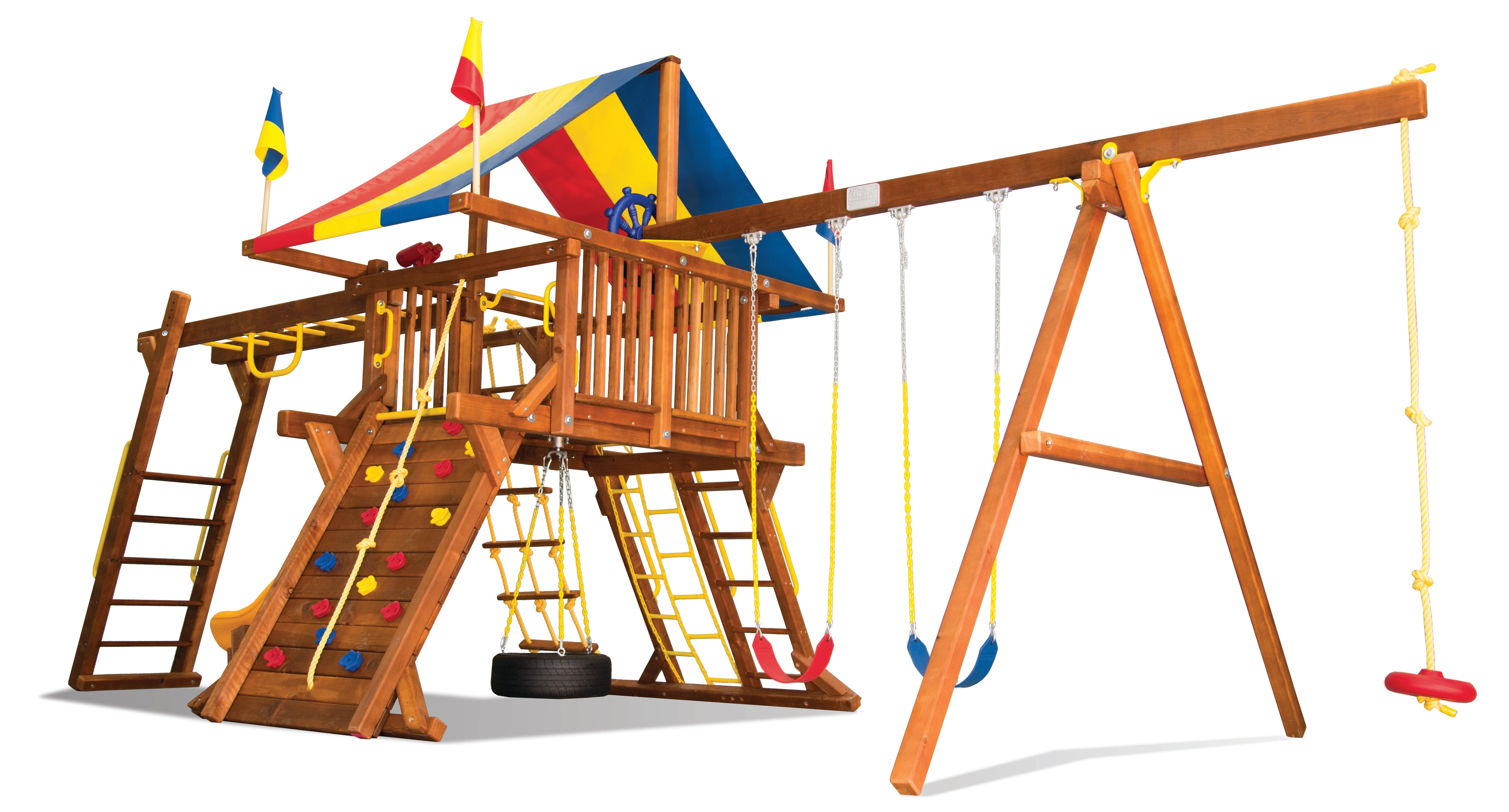 Rainbow Castle Pkg III Loaded (19G) – Noble Quest Play Equipment