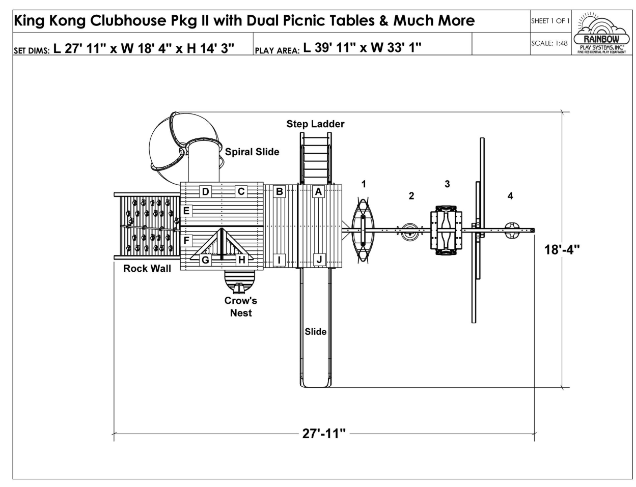King Kong Clubhouse Pkg II w/ Party Table and More (45E)