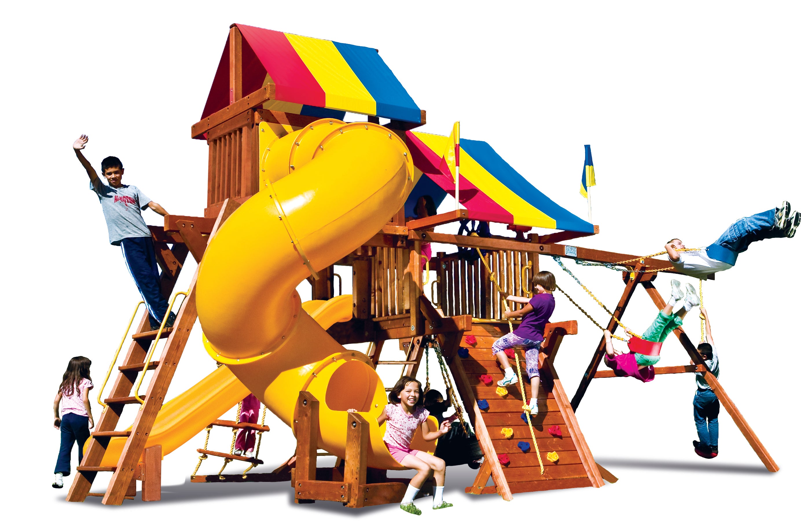 Rainbow Castle Pkg V with 360 Spiral Slide Loaded (19J)