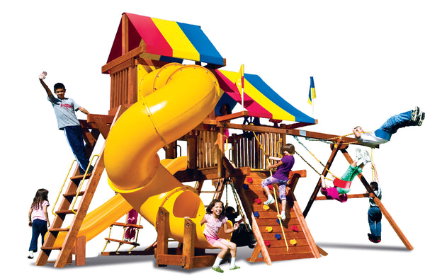 Rainbow Castle Pkg V with 360 Spiral Slide Loaded (19J)