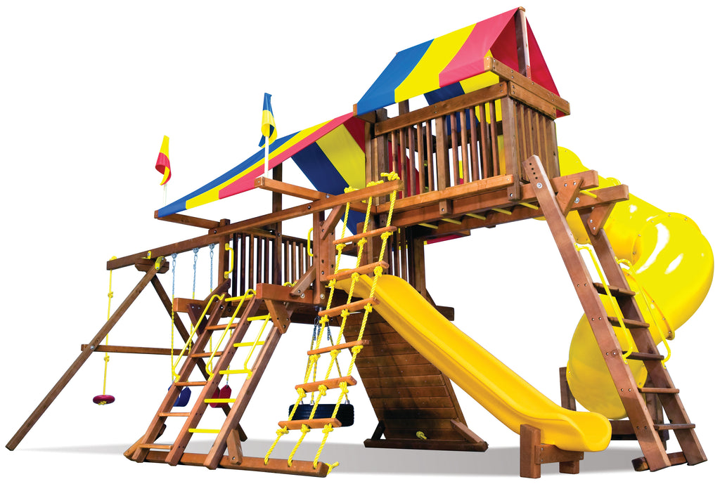 Rainbow Castle Pkg V with 360 Spiral Slide Loaded (19J)