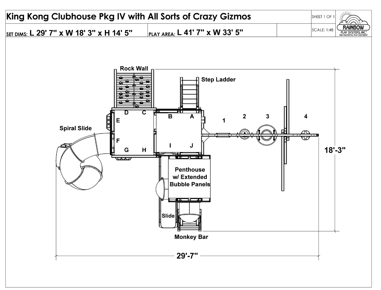 King Kong Clubhouse Pkg IV with Crazy Gizmos (46F)