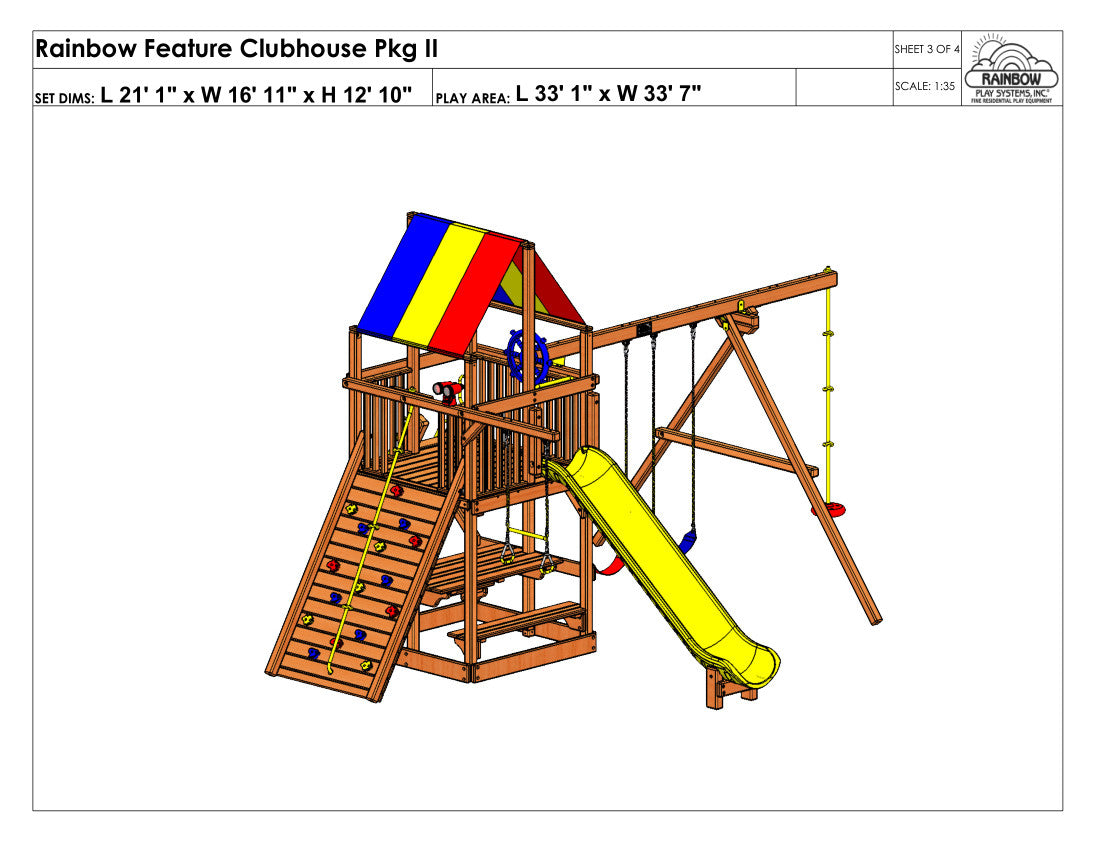 Rainbow Feature Clubhouse Pkg II Feature Model (36A)