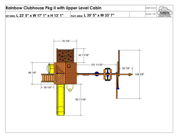 Rainbow Clubhouse Pkg II with Specialty Features (37C)
