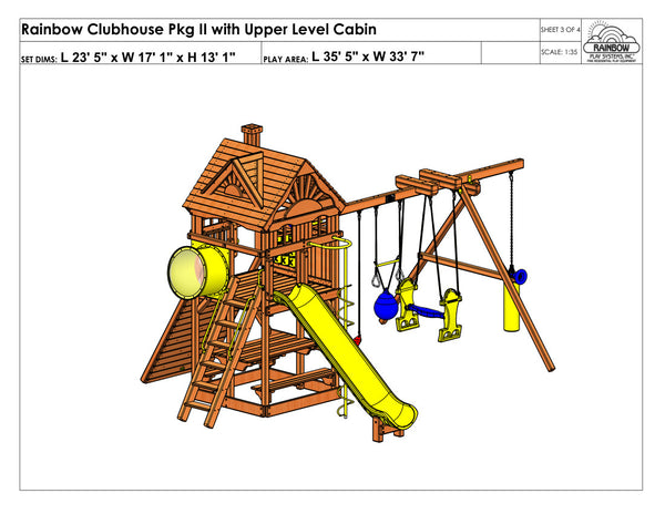 Rainbow Clubhouse Pkg II with Specialty Features (37C)