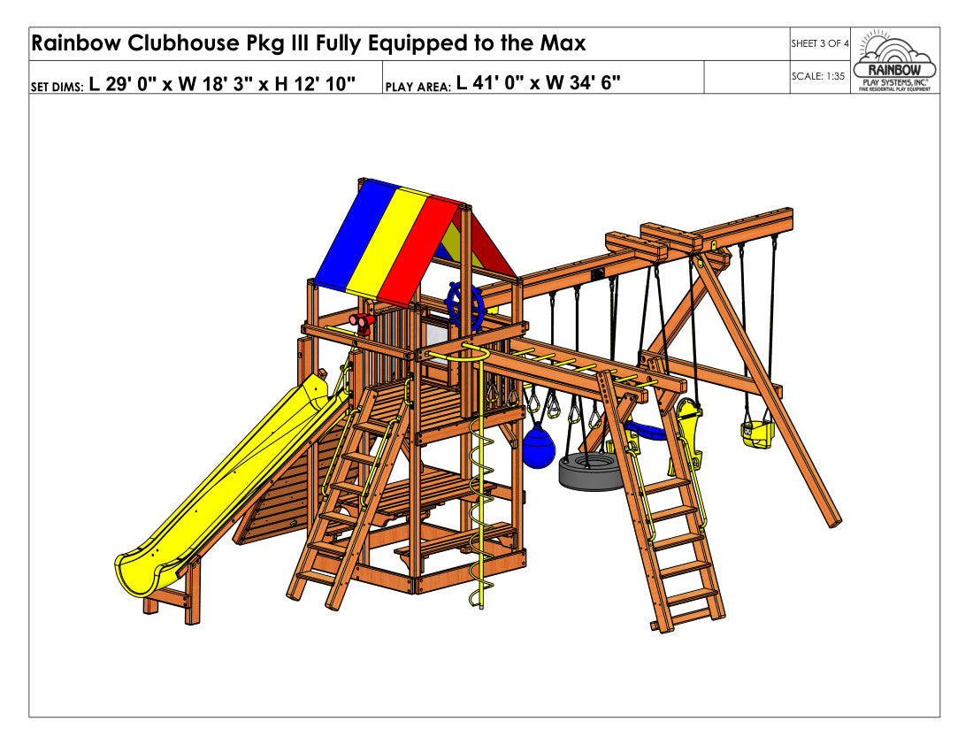 RAINBOW　ブリーフィング　SET Rainbow Clubhouse Pkg III Action Packed (37D)