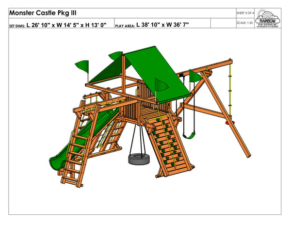 Monster Castle Pkg III Forest Green & Loaded (21E)