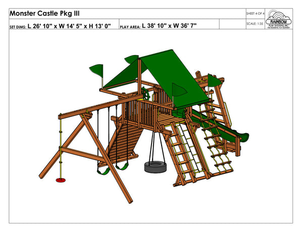 Monster Castle Pkg III Forest Green & Loaded (21E)