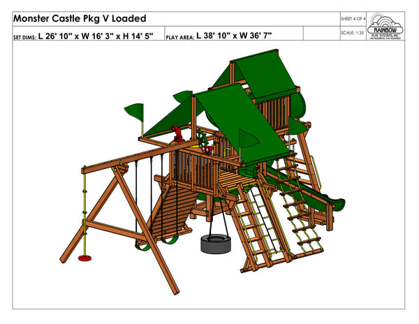 Monster Castle Pkg V Forest Green & Loaded (23H)