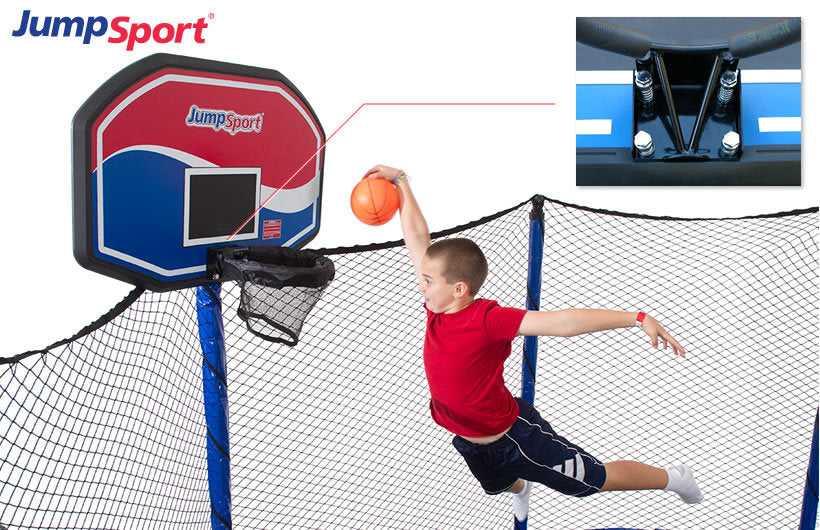 JumpSport Classic Proflex Trampoline Basketball Set