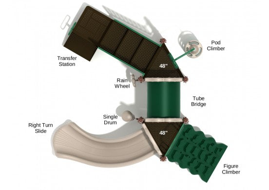 Atlas Commercial Steel Play System - INSTALLED