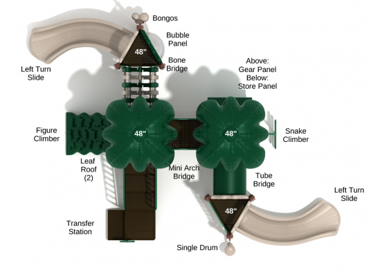 Bahama Breeze Commercial Steel Play System - INSTALLED