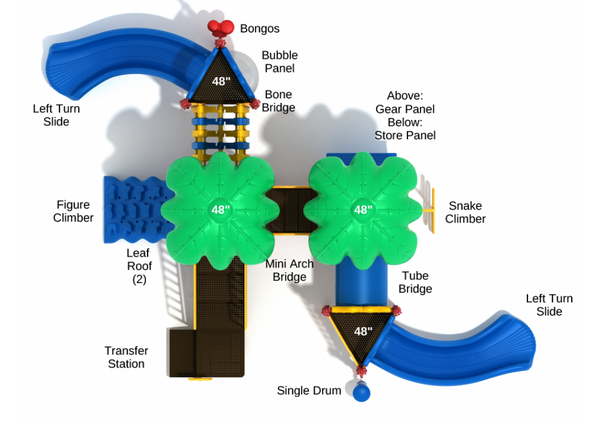 Bahama Breeze Commercial Steel Play System - INSTALLED