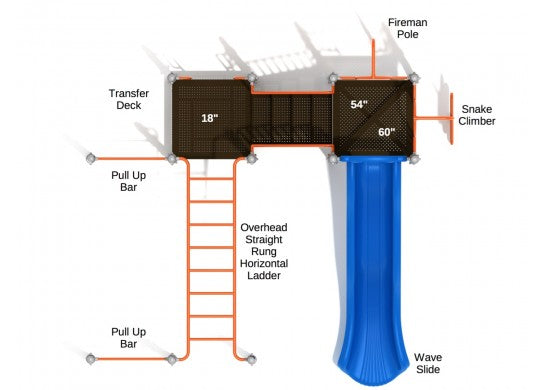 Bayside Commercial Steel Play System - INSTALLED