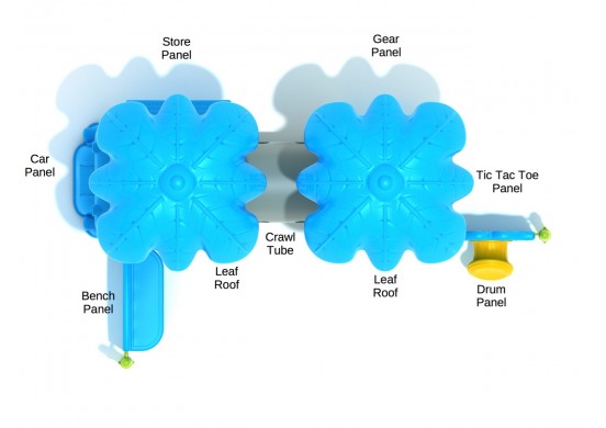Beach Bus Stop Commerical Steel Play System