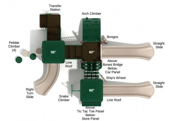 Blackfoot Hill Commercial Steel Play System - INSTALLED